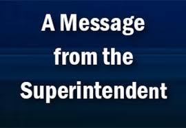 A Message from Superintendent Sublett